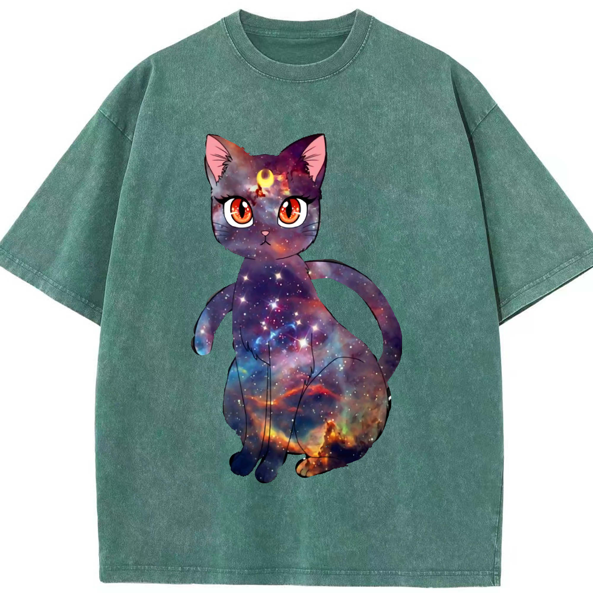 （画像用） 美少女戦士セーラームーン Sailor Moon 綿100% ヴィンテージ風 半袖Tシャツ（フロントプリント）